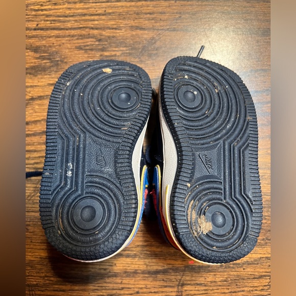 Nike boys Air Force 1 sneakers blue and red obsidian size 5c - Picture 6 of 7